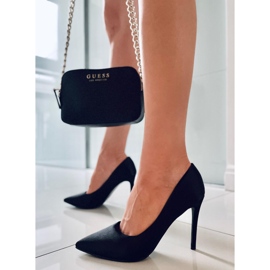 PA1 Zapatos de tacón mujer en raso Talia Negro 4
