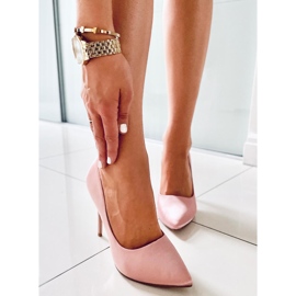 PA1 Zapatos de tacón de satén para mujer Talia Champagne rosado 5