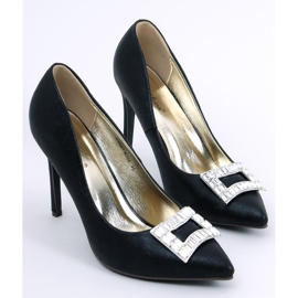 PA1 Zapatos de tacón de mujer Deborah Black con adornos negro 1