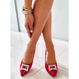 PA1 Zapatos de tacón de mujer Deborah Red adornados rojo 1