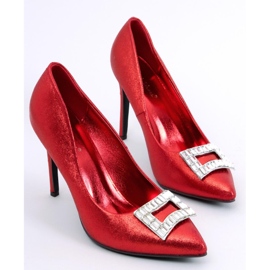 PA1 Zapatos de tacón de mujer Deborah Red adornados rojo 2
