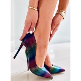 PA1 Zapatos de salón iridiscentes de mujer Halsey Colorful violeta azul rosado multicolor verde 3