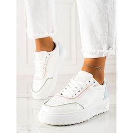 TRENDI Zapatillas Deportivas Con Inserción Colorida blanco 1