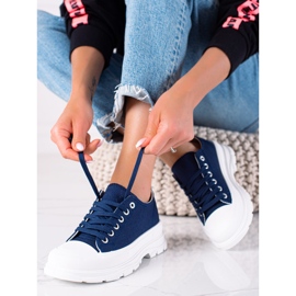 SHELOVET Deportivas mujer azul marino 1