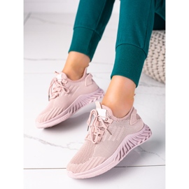 SHELOVET Zapatos deportivos rosas rosado 2