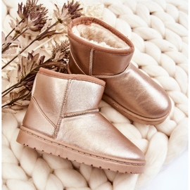 FRROCK Botas de nieve cálidas para niños color champán Scooby rosado 5