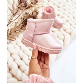 FRROCK Botas de nieve rosadas de Scooby para niños cálidos rosado rosado 7
