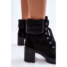 Botas Mujer Ante Tacón Negro Avely 5