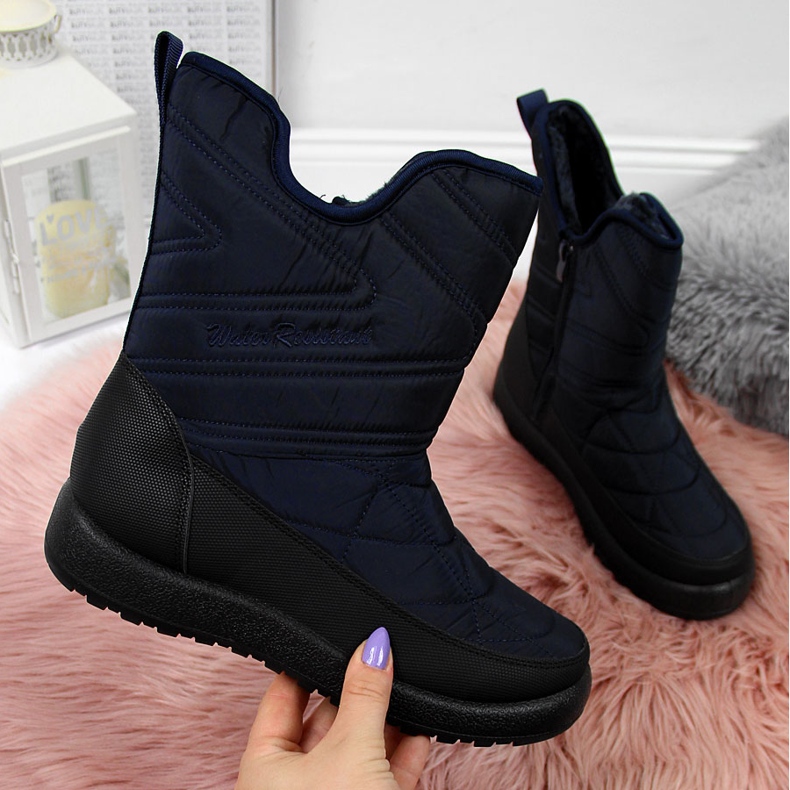 News Botas de nieve impermeables para mujer, azul marino NOVEDADES 2