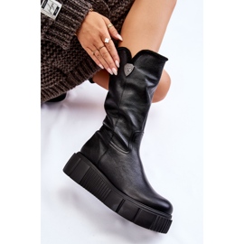 Botas Mujer Lana Piel Negro Bayla 5