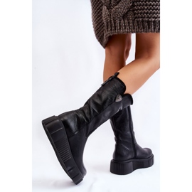 Botas Mujer Lana Piel Negro Bayla 7
