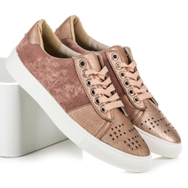 Tenis Kylie con cordones rosa 1
