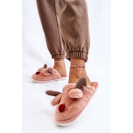 PA1 Pantuflas Mujer Con Pelo Y Reno Rosa Sopya 2