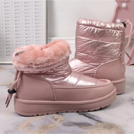 Botas de nieve rosa metalizado niña Big Star KK374219 rosado 3