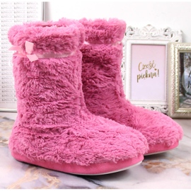 BM Pantuflas altas insuladas pelo mujer rosa Stella rosado 2
