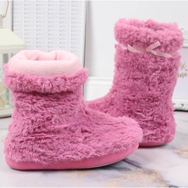 BM Pantuflas altas insuladas pelo mujer rosa Stella rosado 3