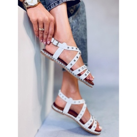 Sandalias blancas con tachuelas WL193 Blanco 7