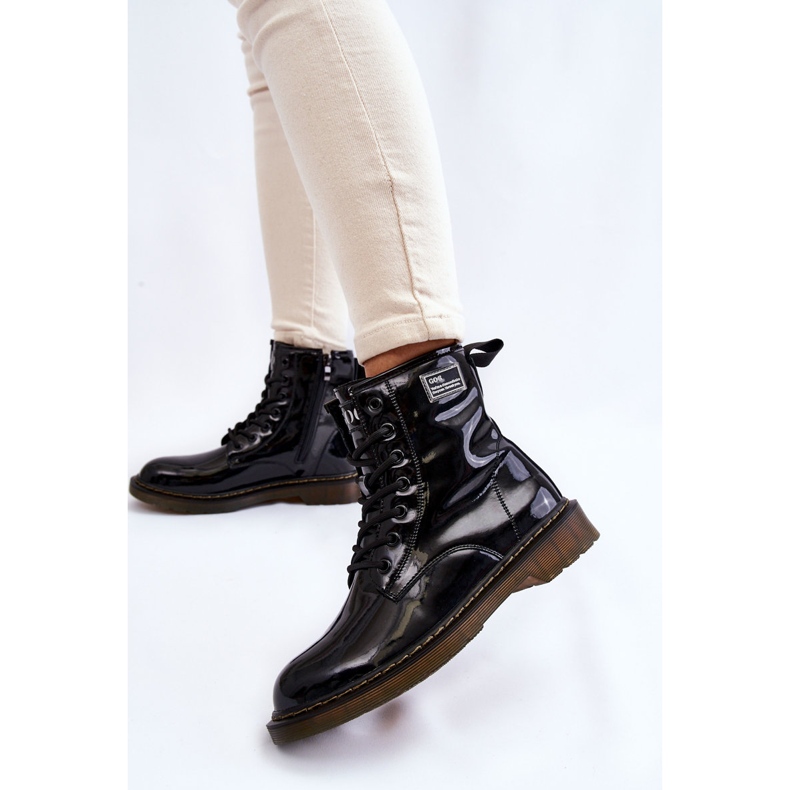 Botas Insuladas Lacadas Mujer GOE II2N4050 Negro 2 Botas Insuladas Lacadas Mujer GOE II2N4050 Negro 2