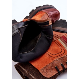 Botas Mujer Piel Tacón Plano Maciejka 05624-08 Naranja-Marrón 8