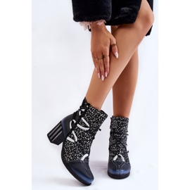 Zapatos De Tacón Alto De Mujer En Piel Maciejka 05605-01 Blanco Y Negro 1