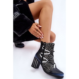 Zapatos De Tacón Alto De Mujer En Piel Maciejka 05605-01 Blanco Y Negro 5