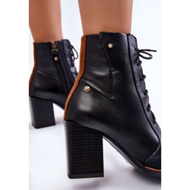 Botas clásicas de cuero con cordones Maciejka 05667-01 Negro 5