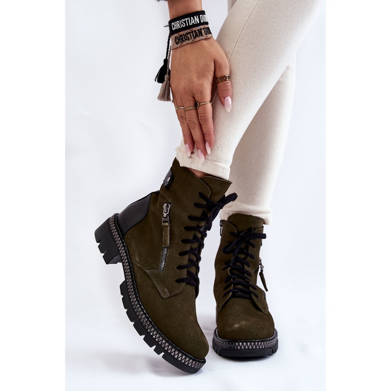 Botas Aislantes Ante Laura Messi 2508 Verde 1