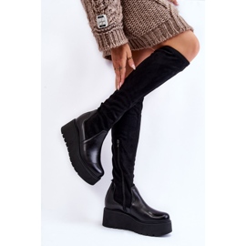 Botas Mujer Cuña Laura Messi 2502 Negro 4