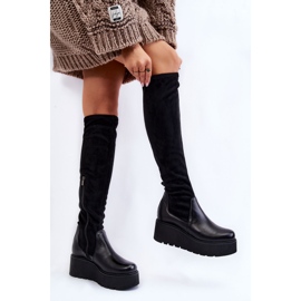 Botas Mujer Cuña Laura Messi 2502 Negro 3