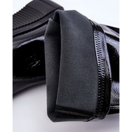PL5 Botas hasta la rodilla con plataforma lacada Black Spectrum negro 5