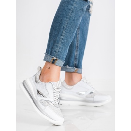 ARTIKER Zapatillas de piel en blanco y gris 1