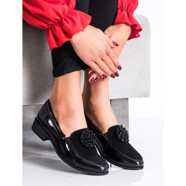 Filippo Zapatos de cuero con adorno negro 2