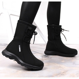 Botas de nieve impermeables para mujer DK negro 5