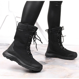Botas de nieve impermeables para mujer con aislamiento negro DK 2