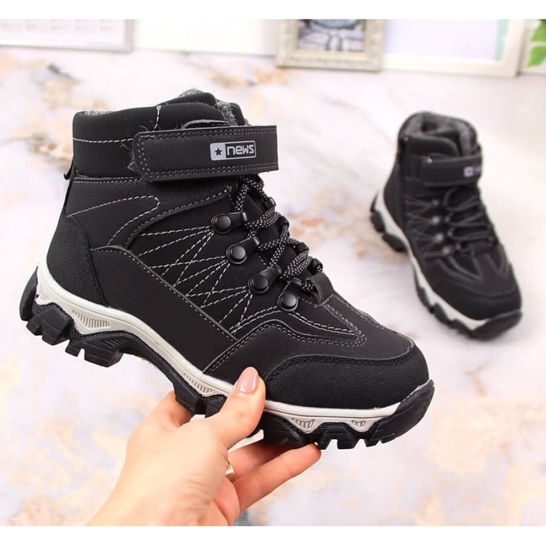 Botas de montaña con aislamiento de lana de oveja eVento Jr EVE390 negro 1