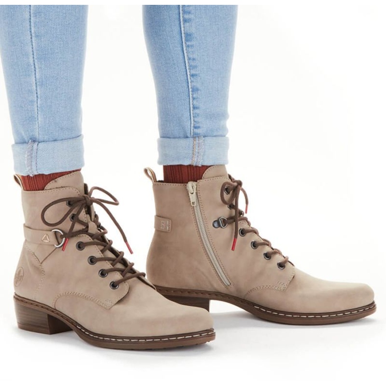 Cómodas botas aislantes Rieker W RKR574 beige 1