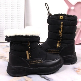Botas de nieve con aislamiento de lana de oveja Miss Jr EVE391 negro 3