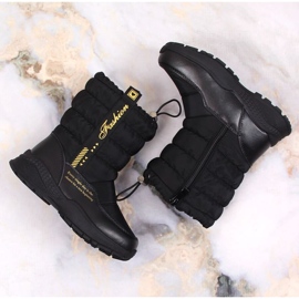 Botas de nieve con aislamiento de lana de oveja Miss Jr EVE391 negro 4