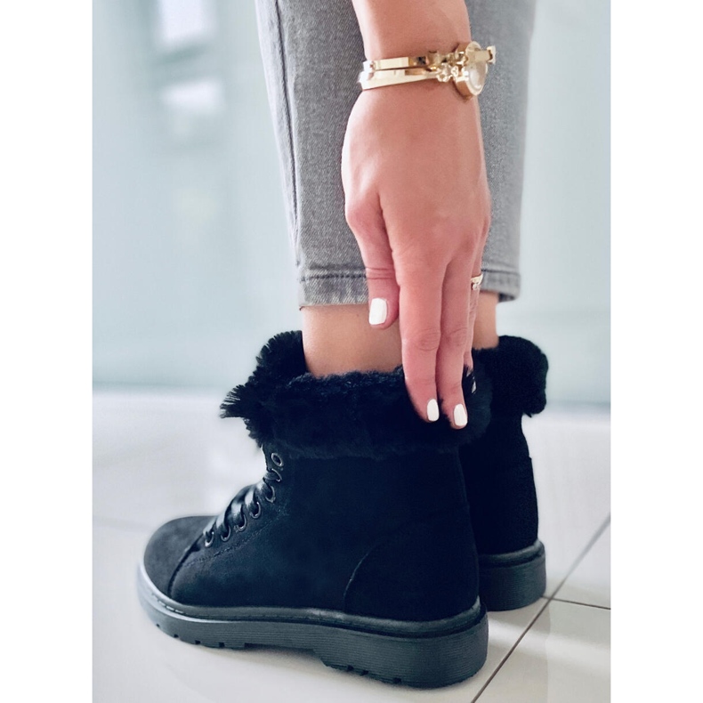 BM Botines cordones pelo Morena Negro 1