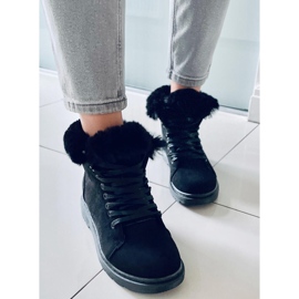 BM Botines cordones pelo Morena Negro 3