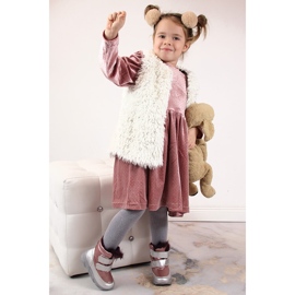 Botas de nieve impermeables para niña con membrana de velcro Kornecki 6895 rosado 7