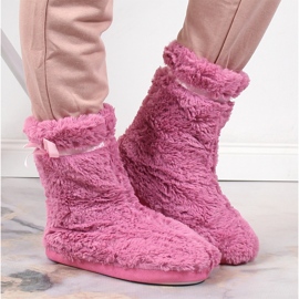 BM Pantuflas altas insuladas pelo mujer rosa Stella rosado 7