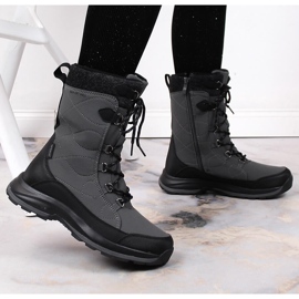 Botas de nieve impermeables con cordones y cremallera DK 2105 grises 6