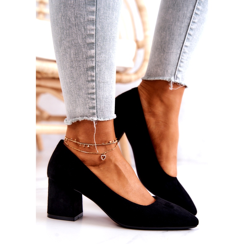 Zapatos De Salón De Ante Sergio Leone PB411 Negro 3