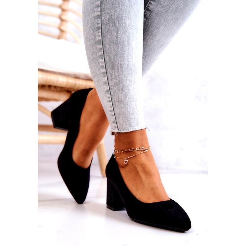 Zapatos De Salón De Ante Sergio Leone PB411 Negro 4