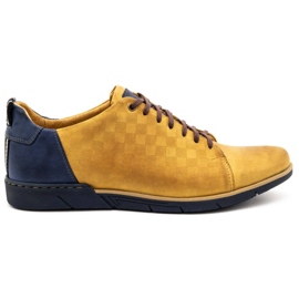 Polbut Zapatos casual hombre piel 2114 rojo beige azul marino 1