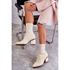 Seastar Botas Mujer Con Calcetín Elástico Beige Carmon crudo 4 Seastar Botas Mujer Con Calcetín Elástico Beige Carmon crudo 4