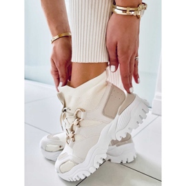 BM Deportivas estilo calcetín Watts Beige 5