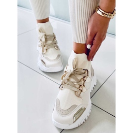 BM Deportivas estilo calcetín Watts Beige 4