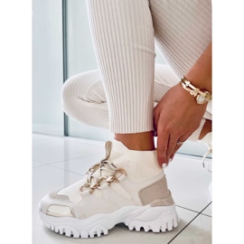 BM Deportivas estilo calcetín Watts Beige 2